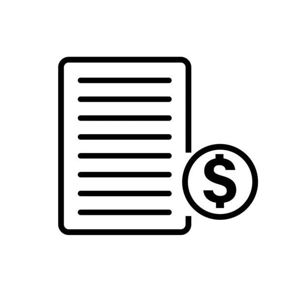 Значок Финансового Документа Долларовая Монета Бухгалтерский Документ Редактируемый Вектор — стоковый вектор
