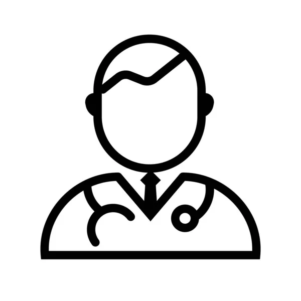 Medical Doctor Icon Male Physician Editable Vector — Stock vektor