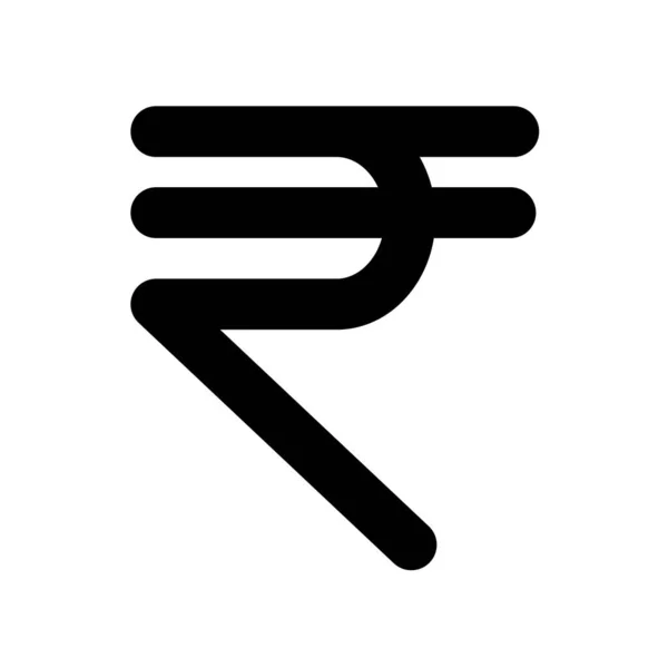 Symbol Indian Rupee Editable Vector — Wektor stockowy