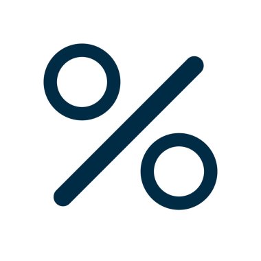 Basit bir yüzde işareti. Vergi oranı. Düzenlenebilir vektör.