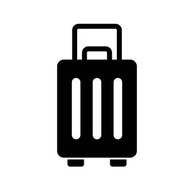 Bavul siluet simgesi. Bavul. Düzenlenebilir vektör.