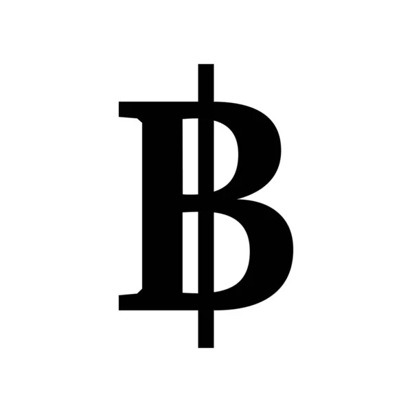 Thai Baht Symbol Thai Currency Symbol Editable Vector — Stockvector