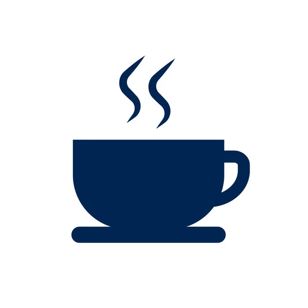 Coffee Cup Steam Silhouette Icon Cafe Symbol Editable Vector — Archivo Imágenes Vectoriales