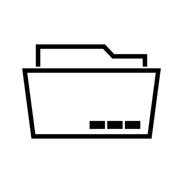 Simple Document Folder Icon Editable Vector —  Vetores de Stock