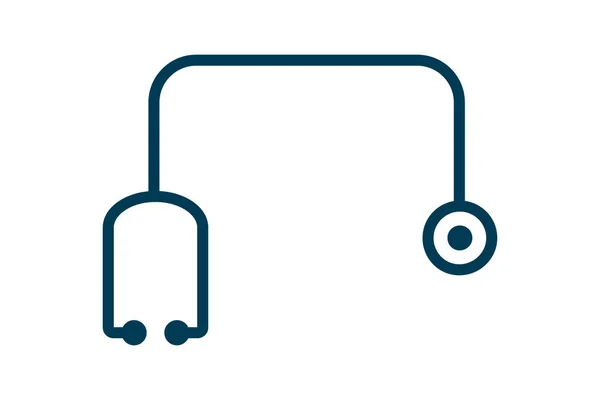 Hospital Stethoscope Icon Physician Tool Editable Vector — Vector de stock