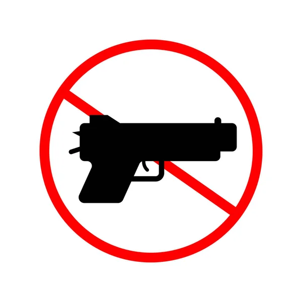 Gun Allowed Sign Pistol Prohibited Editable Vector — ストックベクタ