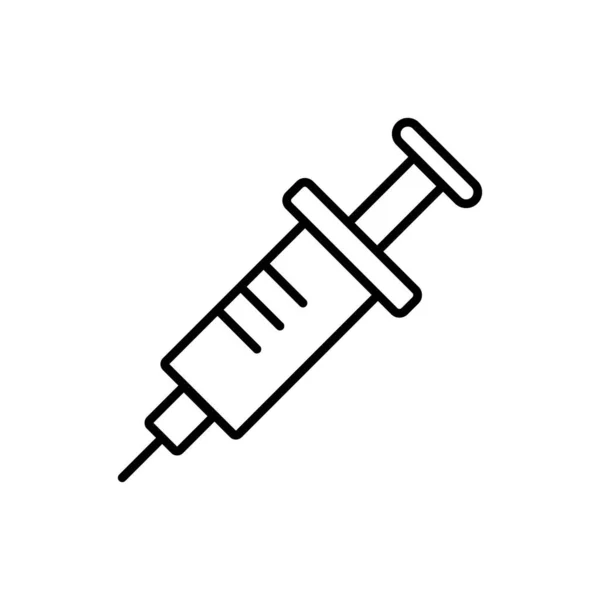Einfaches Spritzen Symbol Medizinische Injektion Editierbarer Vektor — Stockvektor