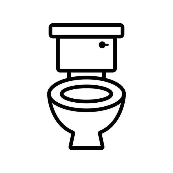 Toilet Tank Icon Toilet Seat Editable Vector — Stok Vektör
