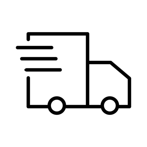 Moving Track Icon Cargo Delivery Editable Vector — Διανυσματικό Αρχείο