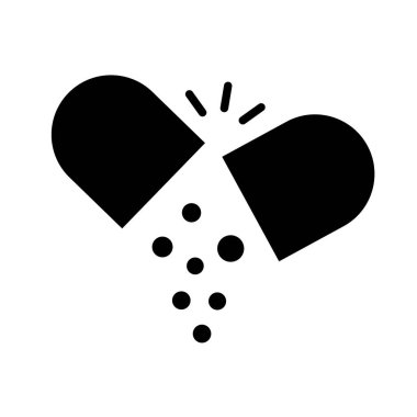 Hap ve kapsül siluet simgesi. Tıbbi kapsül. Düzenlenebilir vektör.