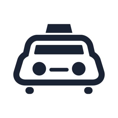 Güzel taksi ikonu. Taksi ikonu. Düzenlenebilir vektör.