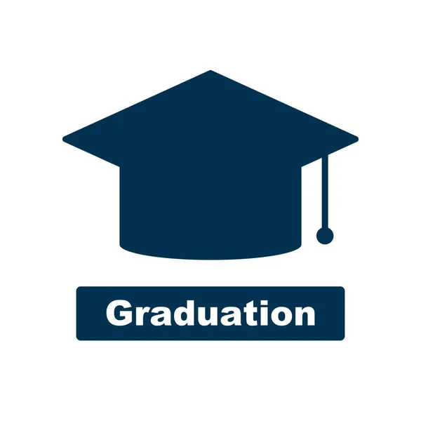 Graduation Cap Graduation Logo Square Academic Cap Editable Vector — 스톡 벡터