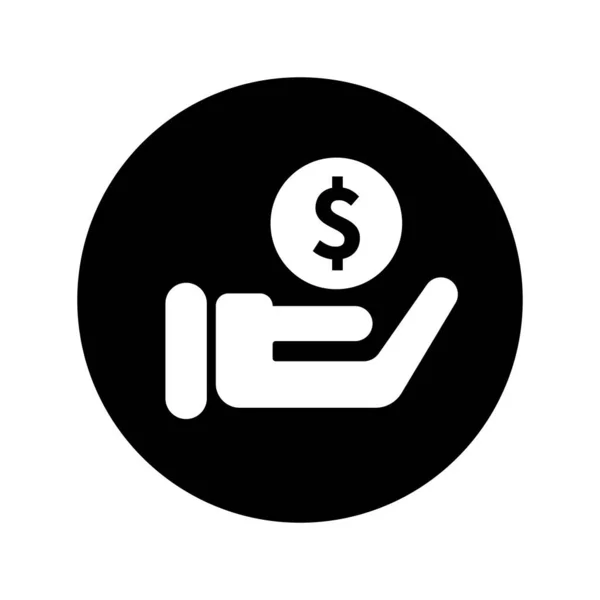 Money Hand Icon Investment Saving Icon Editable Vector — Vetor de Stock