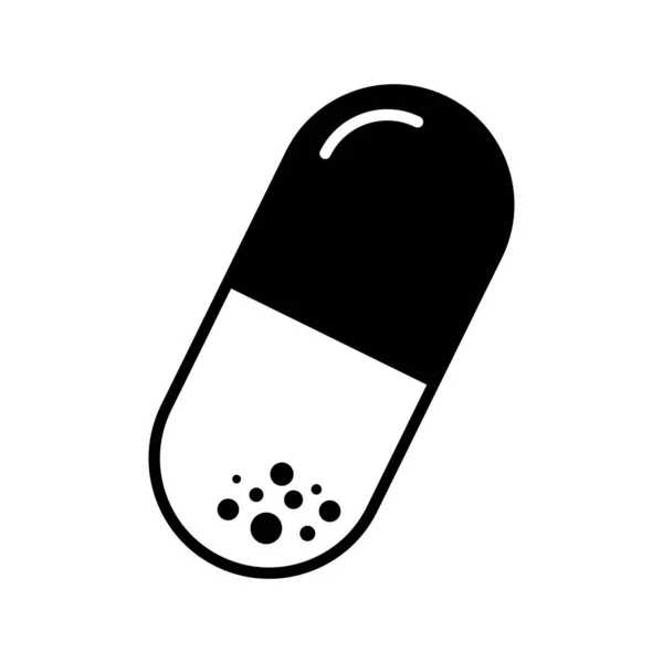 Medicine Icon Capsule Hospital Drug Editable Vector — ストックベクタ