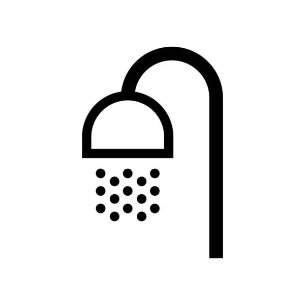 Shower Icon Falling Water Particles Editable Vector — Vetor de Stock