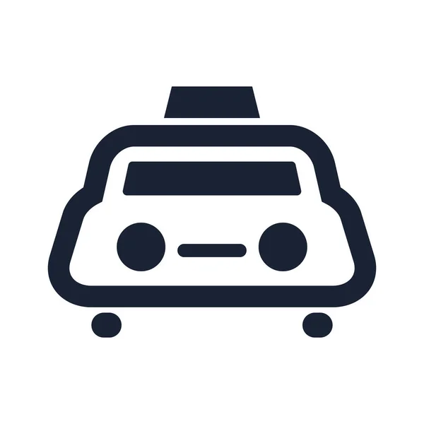 Cute Cab Icon Taxi Icon Editable Vector — Vetor de Stock