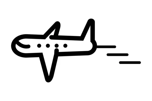 Airplane Icon Move Aircraft Editable Vector —  Vetores de Stock
