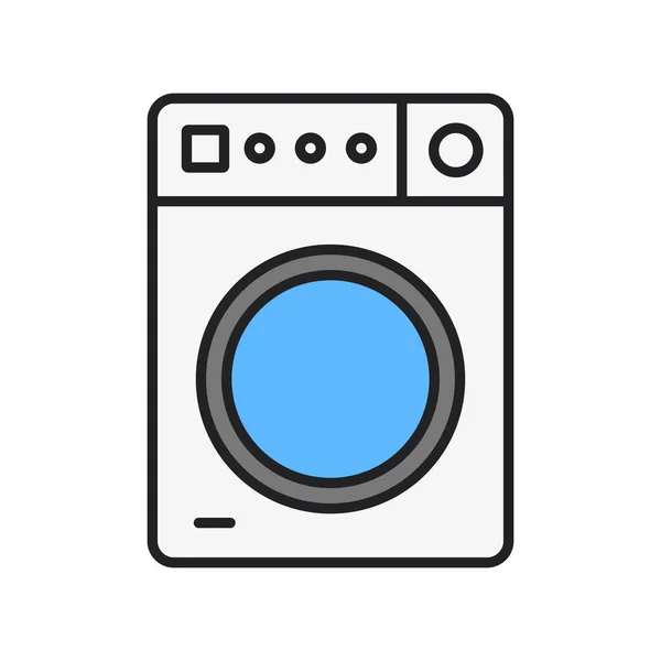 Washing Machine Icon Laundry Progress Editable Vector — Vetor de Stock