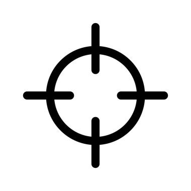 Basit bir AIM simgesi. Görüş açısı. Düzenlenebilir vektör.