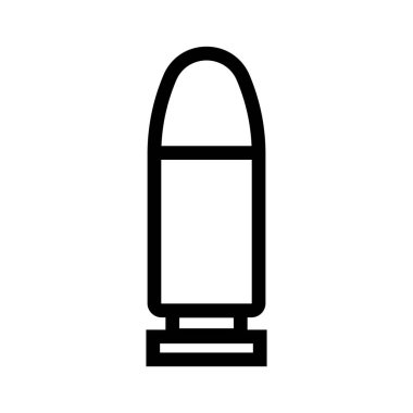 Basit bir kurşun ikonu. Yüklendi. Düzenlenebilir vektör.