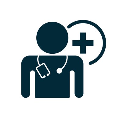 Doktor Simge. Hekim sembolü. Düzenlenebilir vektör.