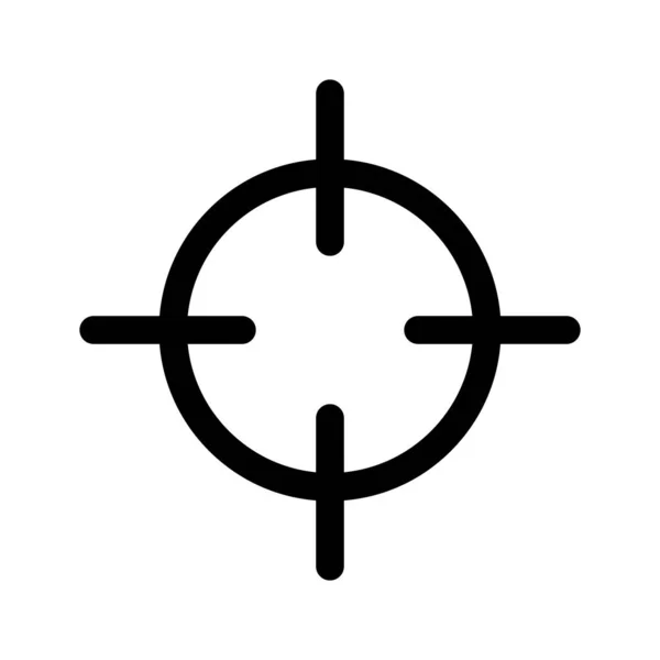 Simple Aim Icon Gun Sight Editable Vector — стоковый вектор