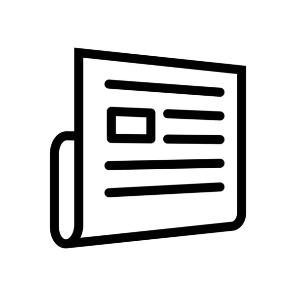 Diagonally Oriented Newspaper Icon Editable Vector — Stockový vektor