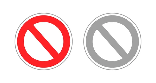 Stop Symbol Set Regulations Restrictions Editable Vectors — Stockvektor