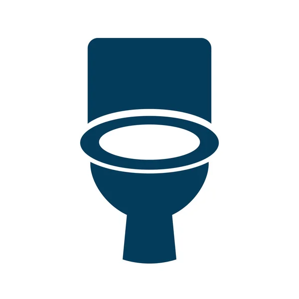 Front Toilet Silhouette Icon Editable Vector — 图库矢量图片