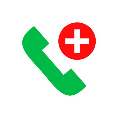 Emergency call icon. Medical emergency. Editable vector.