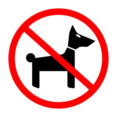 No pet allowed sign. No animal allowed icon. Editable vector.