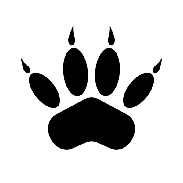 Paw Silhouette Icon Claw Animal Footprints Editable Vector — 스톡 벡터
