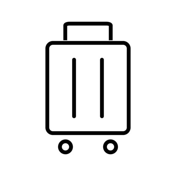 Cute Suitcase Icon Luggage Editable Vector — Archivo Imágenes Vectoriales