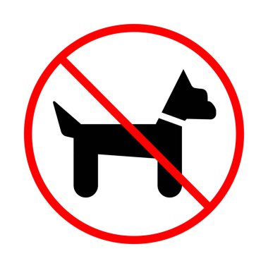 No Pet Sign. No animal icon. Editable vector.
