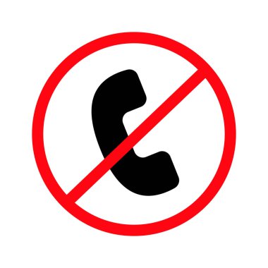 Do Not Call sign. Call restriction. Editable vector.