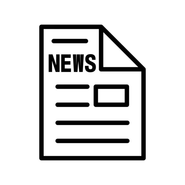 News Article Icon News Information Icon Editable Vector — ストックベクタ