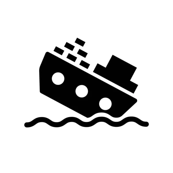 Sinking Ship Sinking Cruise Editable Vector — Stockvector