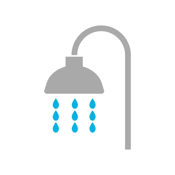 Modern Shower Icon Falling Water Editable Vector — Vector de stock