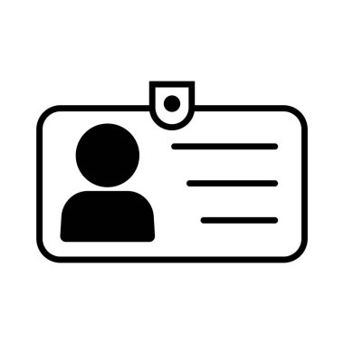 Name tag icon. Person's identification card. Editable vector.