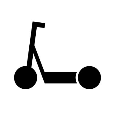 Kickboard silhouette icon. Scooter. Editable vector.