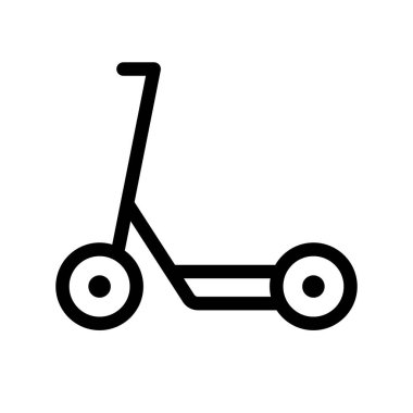 Electric kickboard icon. Electric scooter. Editable vector.