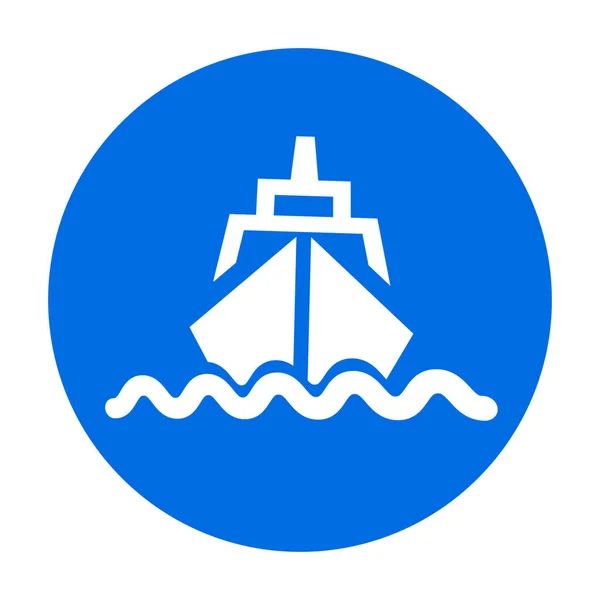 Ship Sea Symbol Shipping Industry Cruise Editable Vector — Vector de stock