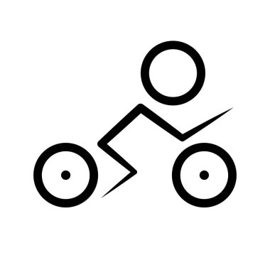 Modern bicycle and bicycle racing logo. Editable vector.