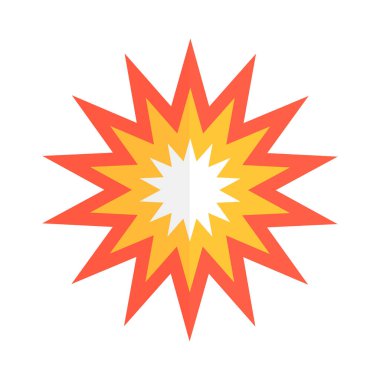 Explosion icon. Explosion impact. Bombing. Editable vector.
