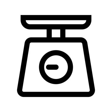 Scale Icon. Kitchen scale. Editable vector.