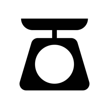 Kitchen scale silhouette icon. Editable vector.