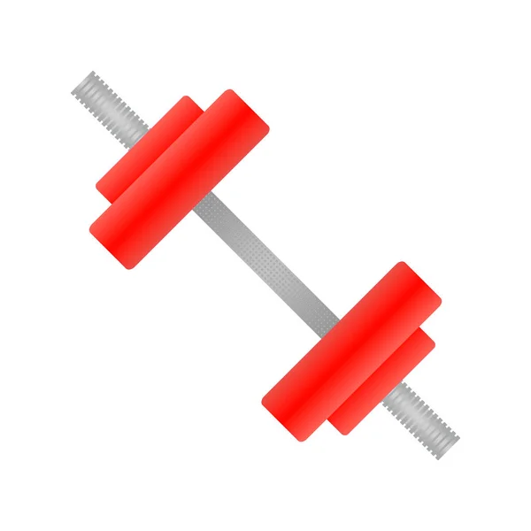 Realistic Dumbbell Icon Muscle Training Tool Editable Vector — Stockvektor