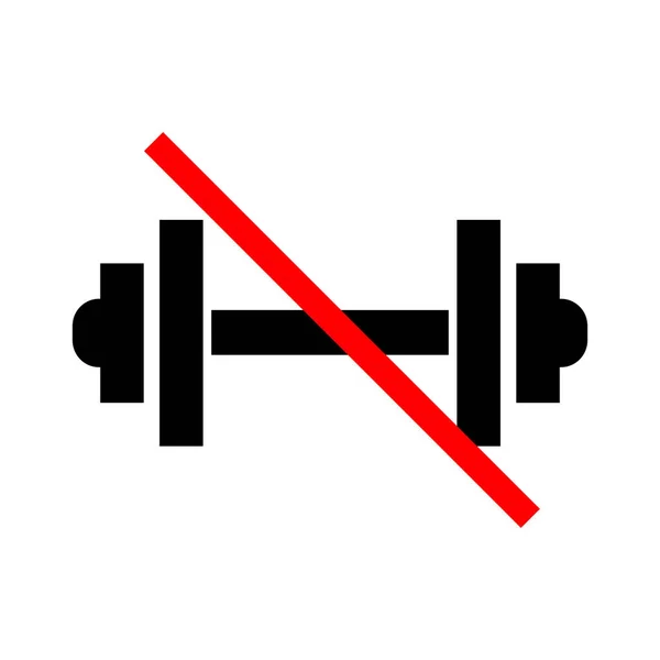 Dumbbell Ban Icon Dumbbells Available Editable Vector — Vector de stock