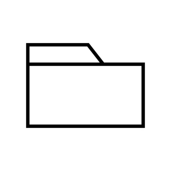 Simple Folder Line Icon Editable Vector — Stockvektor