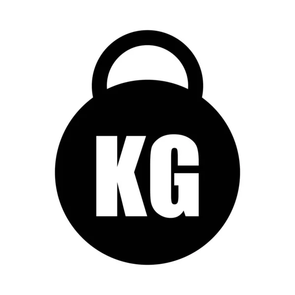 Kettlebell Silhouette Icon Weight Icon Weight Training Editable Vector — Image vectorielle